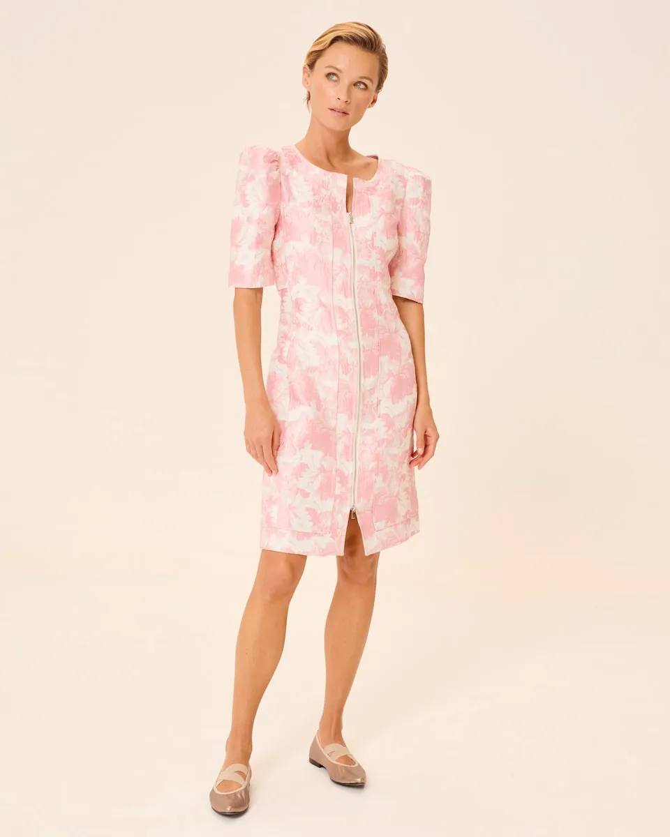 Короткое платье Миа с круглым вырезом и передней молнией Dolores Promesas, розовый
Короткое платье Миа с круглым вырезом и передней молнией Dolores Promesas, розовый