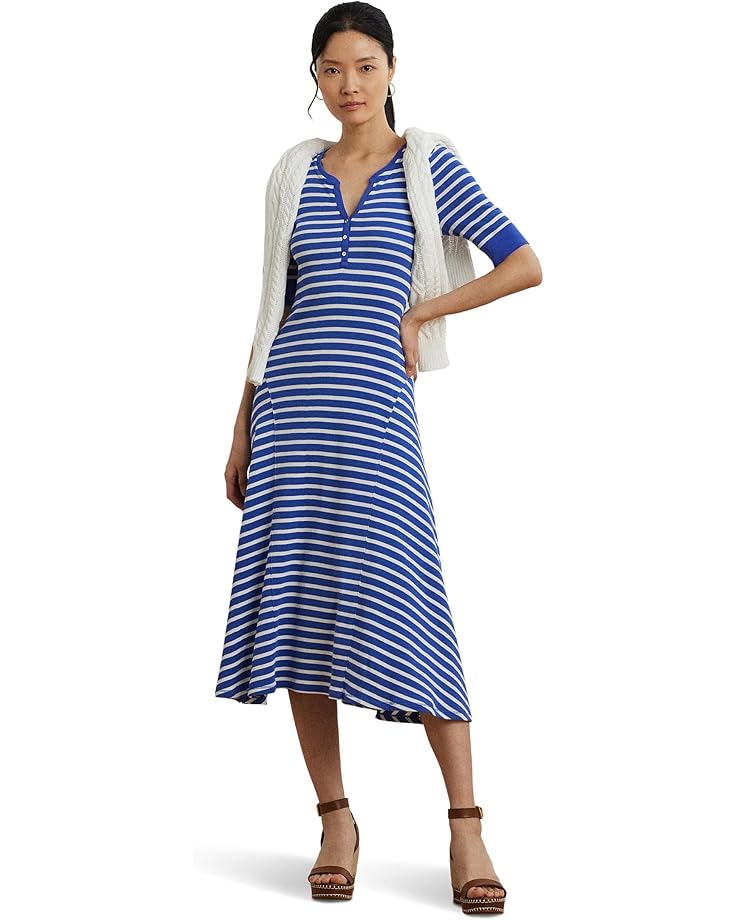 Платье Lauren Ralph Lauren Striped Waffle-knit Cotton Henley Dress, цвет Blue Lapis/White
Платье Lauren Ralph Lauren Striped Waffle-knit Cotton Henley Dress, цвет Blue Lapis/White
