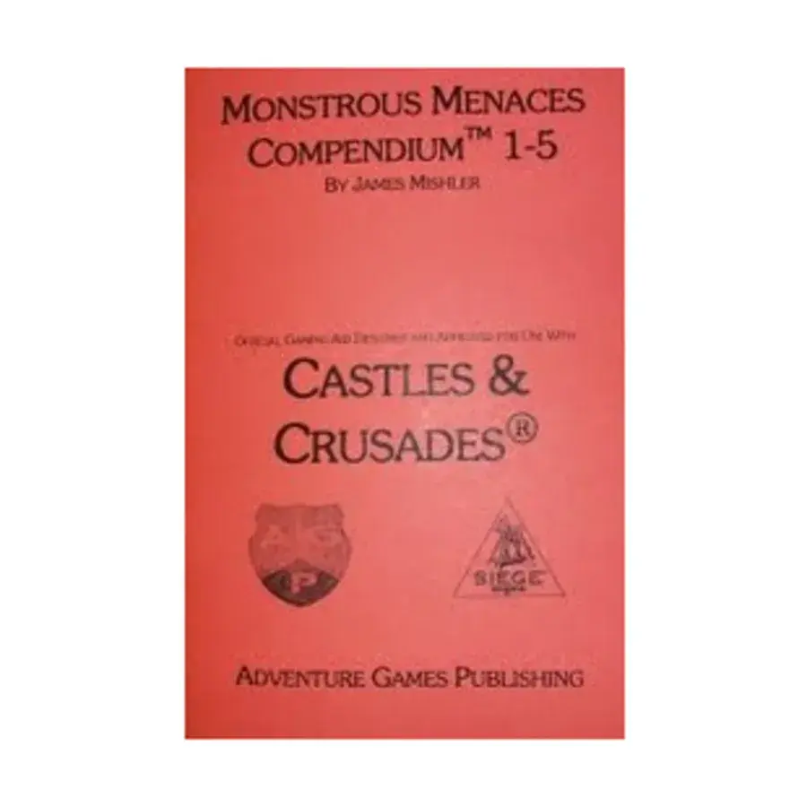 Monstrous Menaces Compendium 1-5, Castles & Crusades (Adventure Games Publishing), мягкая обложка
Monstrous Menaces Compendium 1-5, Castles & Crusades (Adventure Games Publishing), мягкая обложка