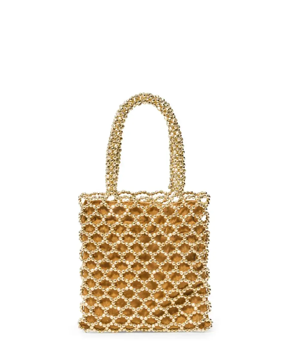 Сумка с бусинами и ручками Sfera, золотой
Сумка с бусинами и ручками Sfera, золотой