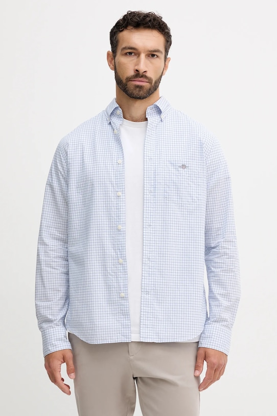 Хлопковая рубашка Gant, синий
Хлопковая рубашка Gant, синий