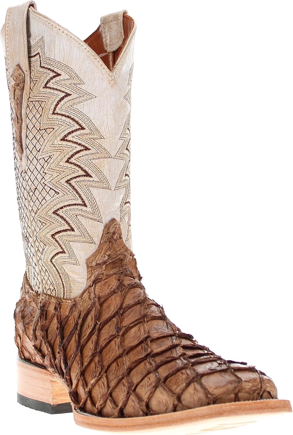 Мужские ковбойские ботинки Vaccari Dylan из натуральной кожи рыбы пиуаруку с широкой квадратной ноской, Orix
Мужские ковбойские ботинки Vaccari Dylan из натуральной кожи рыбы пиуаруку с широкой квадратной ноской, Orix