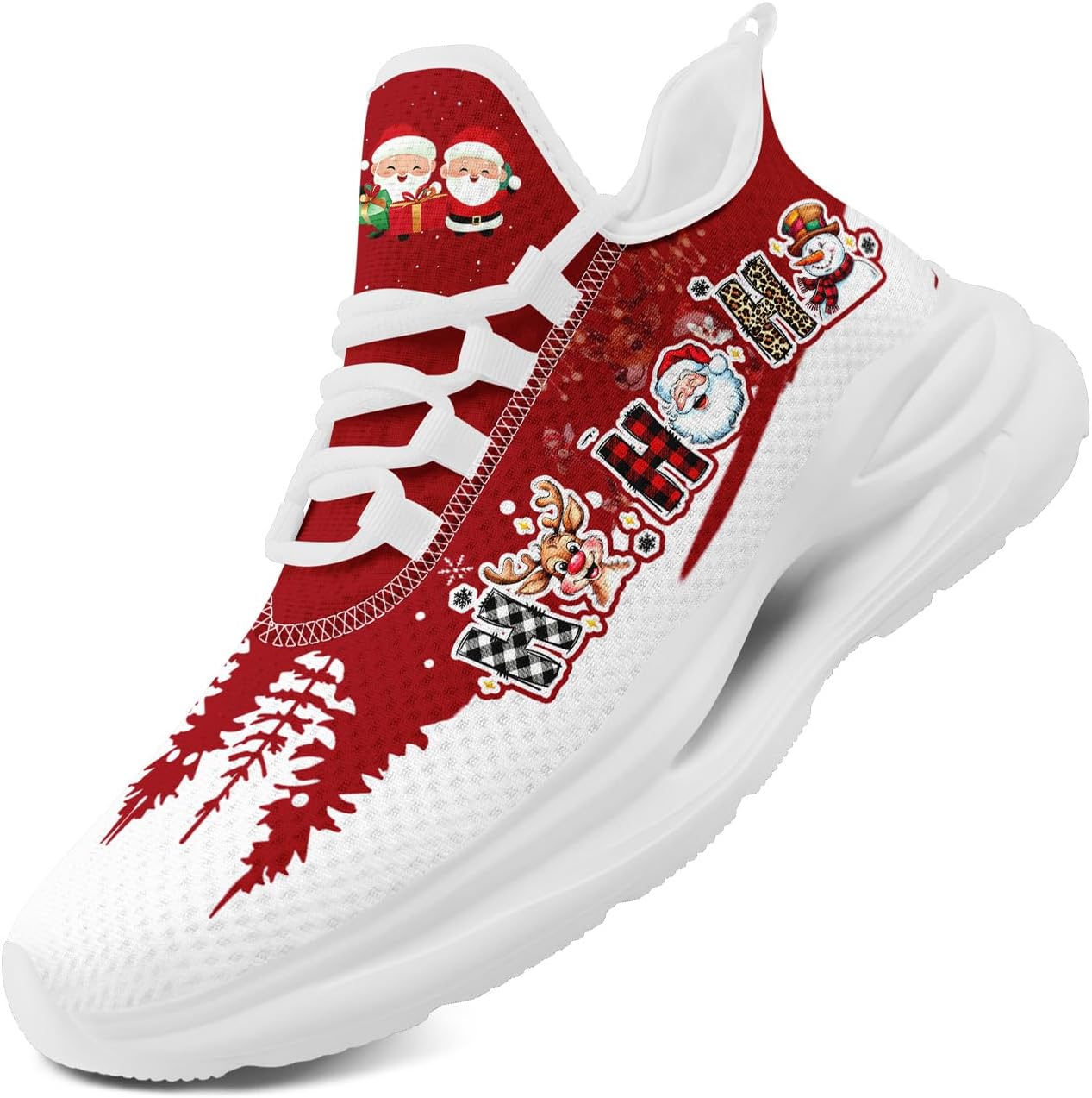 Крутые мужские и женские кроссовки для бега с рождественской тематикой, праздничные спортивные туфли с рисунком Санта-Клауса, дышащие спортивные теннисные кроссовки Coolcustomize, Red-white-w
Крутые мужские и женские кроссовки для бега с рождественской тематикой, праздничные спортивные туфли с рисунком Санта-Клауса, дышащие спортивные теннисные кроссовки Coolcustomize, Red-white-w
