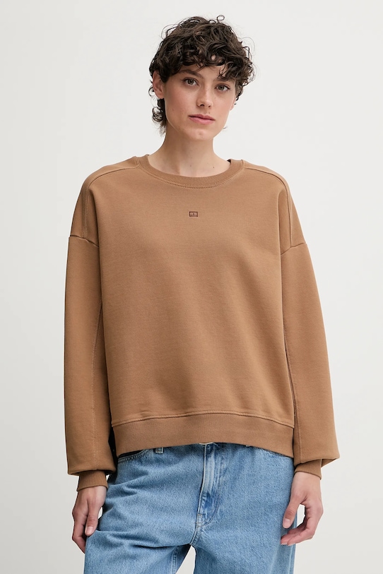 Хлопковая толстовка Tommy Hilfiger, коричневый
Хлопковая толстовка Tommy Hilfiger, коричневый