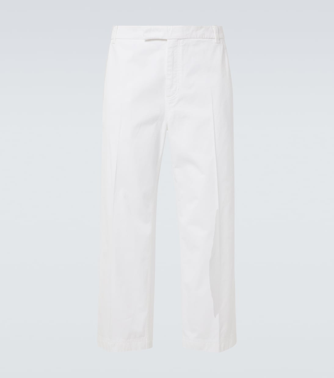 Укороченные брюки-чинос из хлопкового твила Thom Browne, белый
Укороченные брюки-чинос из хлопкового твила Thom Browne, белый