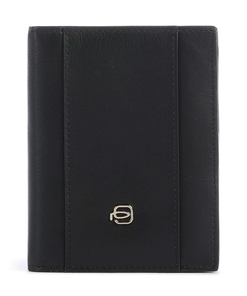 Круглый rfid-кошелек из мелкозернистой яловой кожи Piquadro, черный 
Круглый rfid-кошелек из мелкозернистой яловой кожи Piquadro, черный