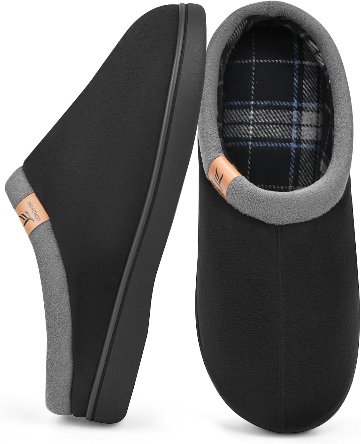 Мужские тапочки с мемори-пенной стелькой, удобные домашние тапочки для мужчин, для использования дома и на улице, с нескользящей подошвой, теплые зимние тапочки для спальни, размер Lordfon, черный/серый
Мужские тапочки с мемори-пенной стелькой, удобные домашние тапочки для мужчин, для использования дома и на улице, с нескользящей подошвой, теплые зимние тапочки для спальни, размер Lordfon, черный/серый