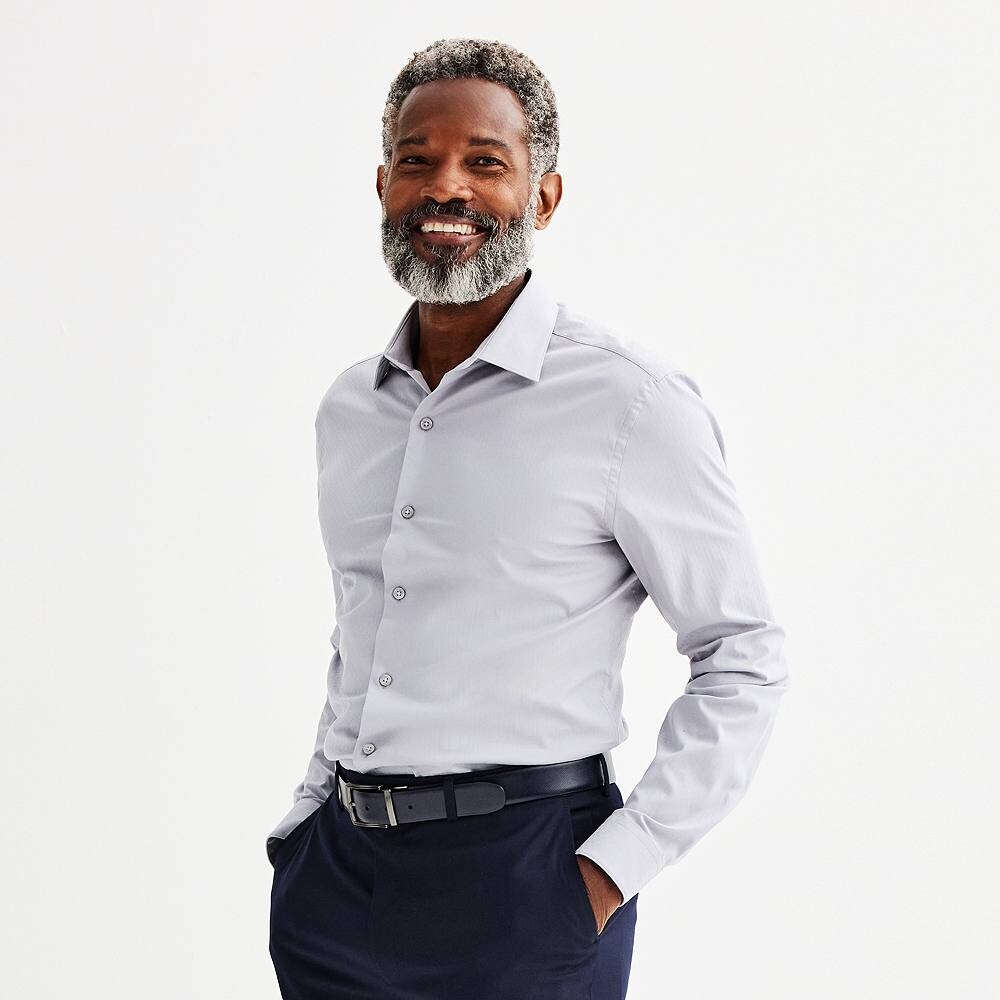 Мужская кв. Классическая рубашка узкого кроя 9 Premier Flex, устойчивая к морщинам Apt. 9, цвет Gray Geo Dobby
Мужская кв. Классическая рубашка узкого кроя 9 Premier Flex, устойчивая к морщинам Apt. 9, цвет Gray Geo Dobby