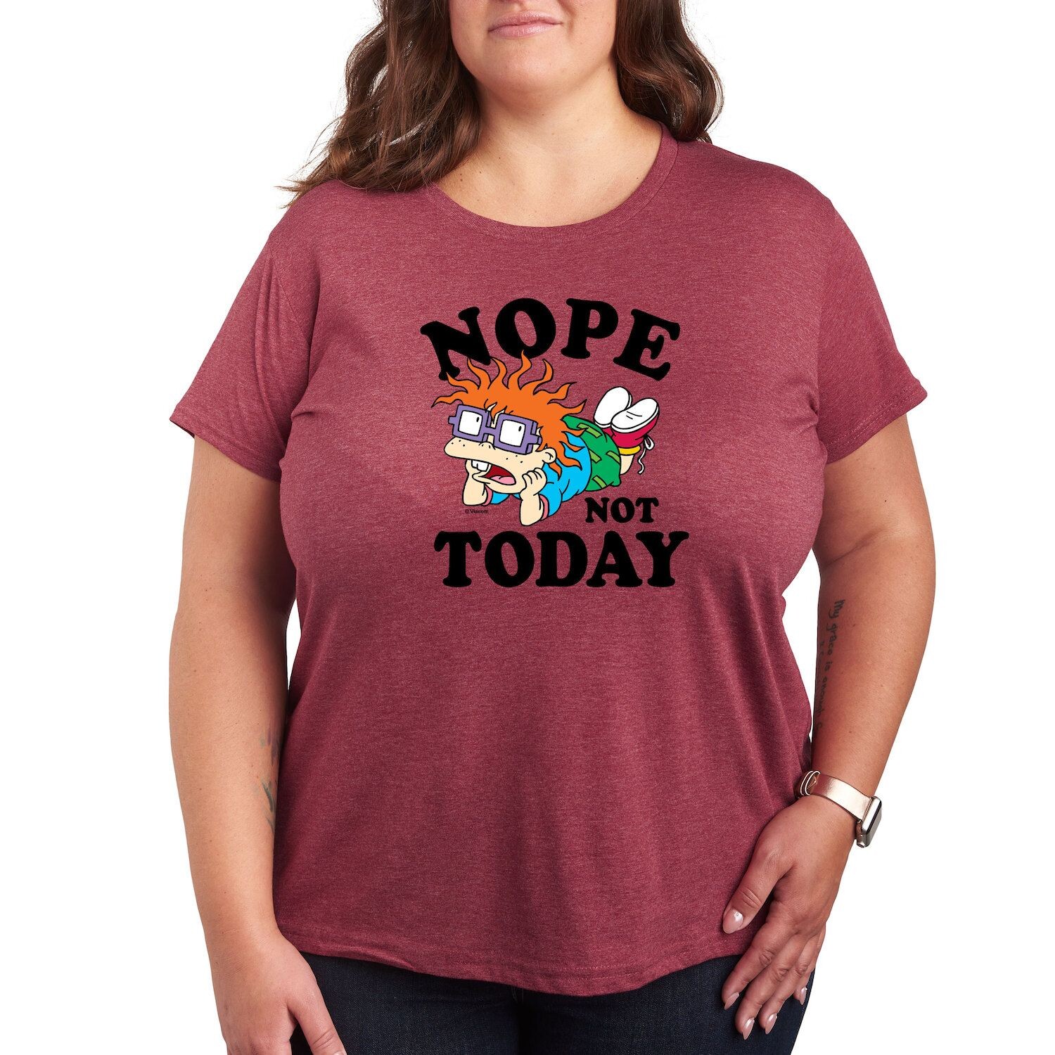 Футболка для юниоров больших размеров Rugrats Chuckie Nope Not Today Licensed Character, темно-красный
Футболка для юниоров больших размеров Rugrats Chuckie Nope Not Today Licensed Character, темно-красный