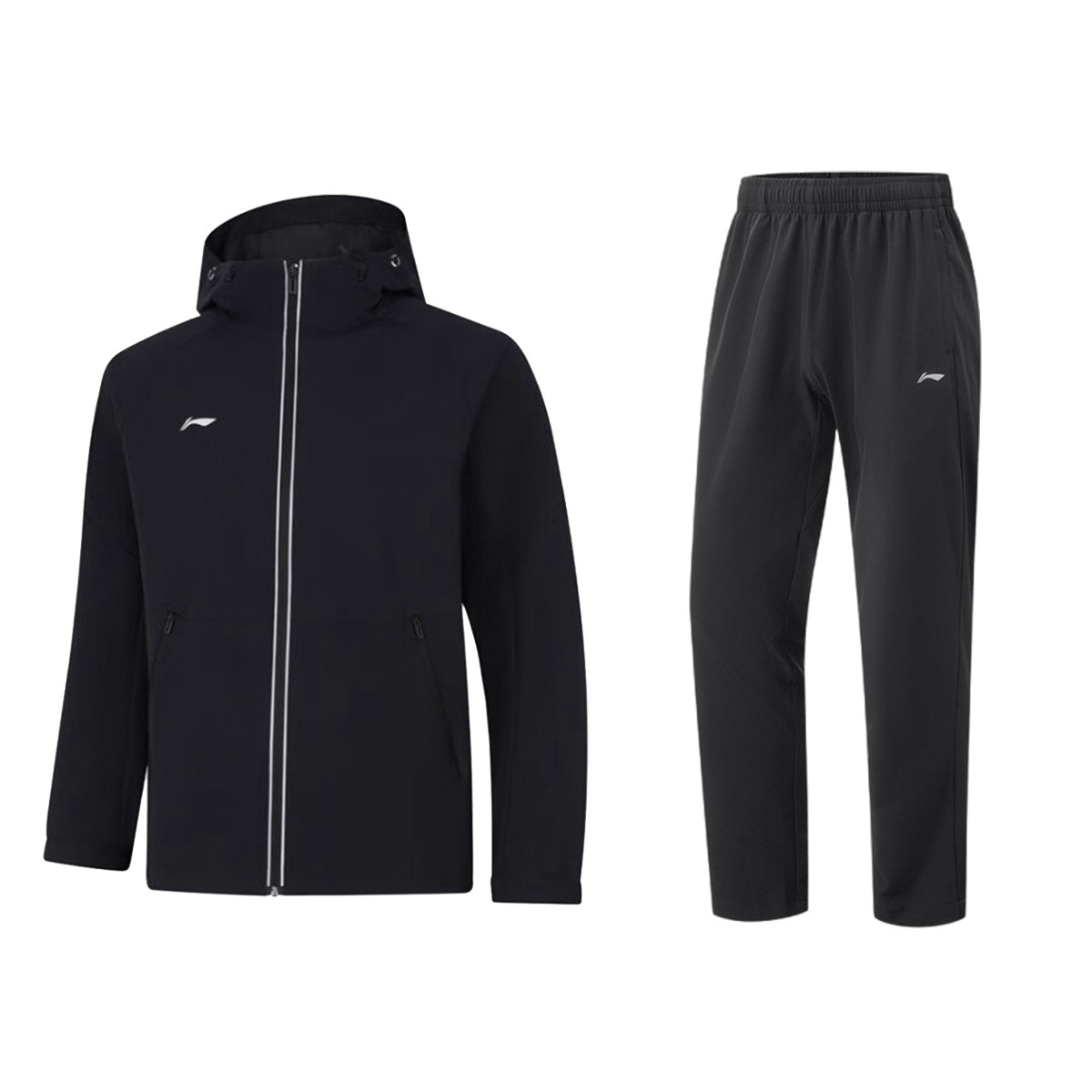 Мужской повседневный спортивный комплект от Li Ning (2 предмета)., черный top+черный pants
Мужской повседневный спортивный комплект от Li Ning (2 предмета)., черный top+черный pants