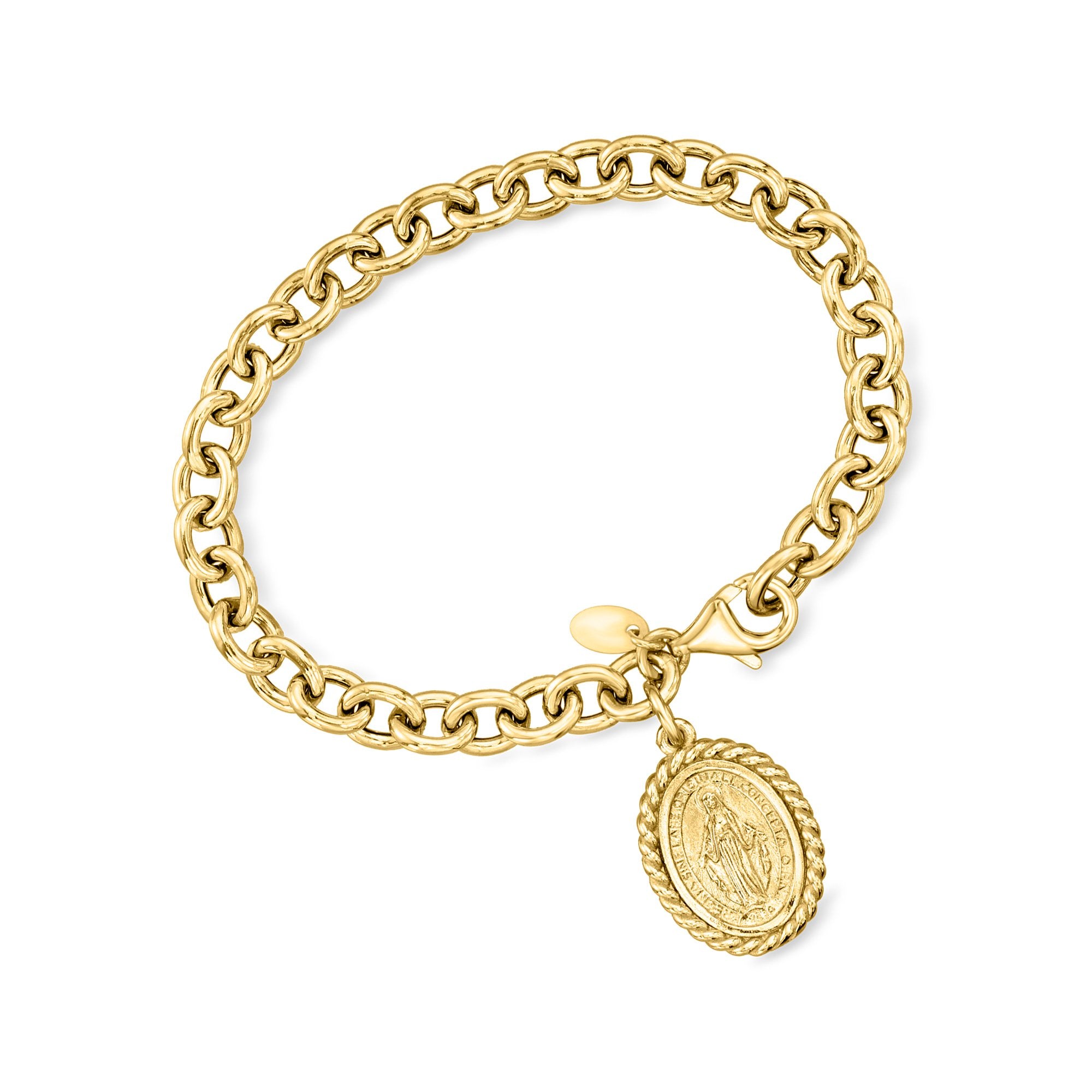 Браслет-подвеска с медальоном Ross-Simons Italian из 18-каратного золота с подвеской Miraculous Ross-Simons, 8 In
Браслет-подвеска с медальоном Ross-Simons Italian из 18-каратного золота с подвеской Miraculous Ross-Simons, 8 In