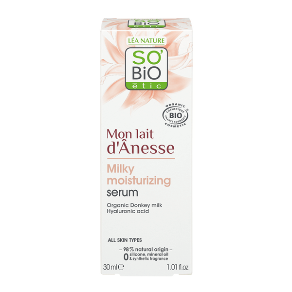 Интенсивно увлажняющая сыворотка для лица с ослиным молоком, 30 мл So'Bio Etic
Интенсивно увлажняющая сыворотка для лица с ослиным молоком, 30 мл So'Bio Etic