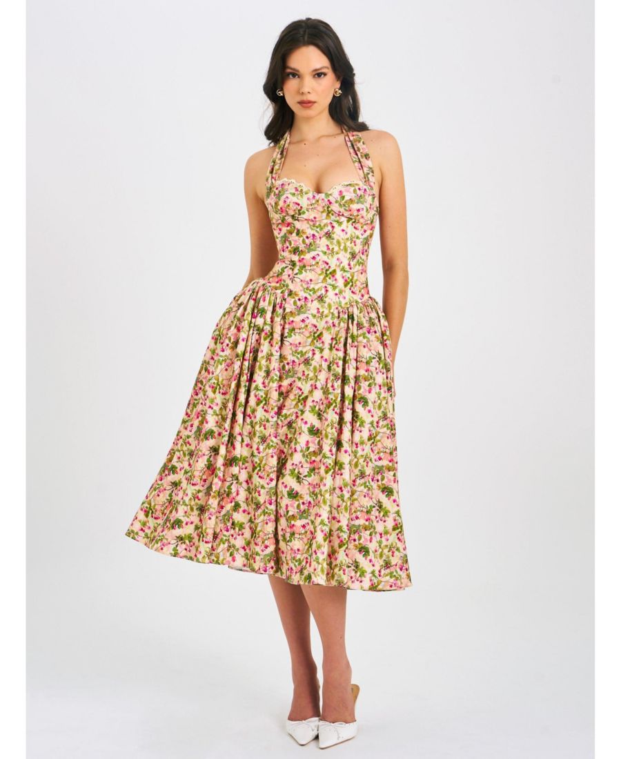 Женское макси-платье Niya из льна с цветочным принтом и завязками на шее Miss Circle, Beige floral
Женское макси-платье Niya из льна с цветочным принтом и завязками на шее Miss Circle, Beige floral