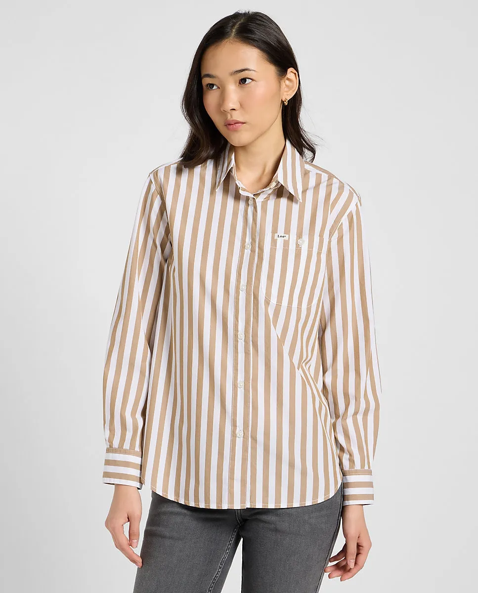 Женская рубашка прямого кроя в полоску Lee, бежевый/белый
Женская рубашка прямого кроя в полоску Lee, бежевый/белый