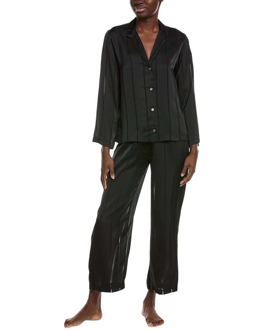 Пижамный комплект Natori из 2 предметов с прозрачным жаккардовым узором в полоску, черный
Пижамный комплект Natori из 2 предметов с прозрачным жаккардовым узором в полоску, черный