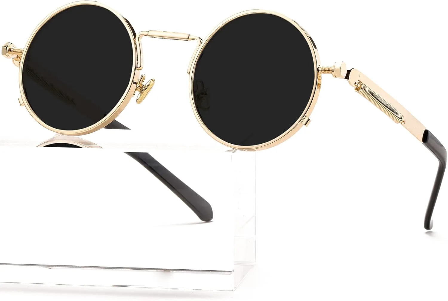 Солнцезащитные очки AIEYEZO круглой формы в стиле стимпанк, модные ретро-очки в готической металлической оправе, линзы со 100% защитой от УФ-излучения, A1 Gold/Grey
Солнцезащитные очки AIEYEZO круглой формы в стиле стимпанк, модные ретро-очки в готической металлической оправе, линзы со 100% защитой от УФ-излучения, A1 Gold/Grey