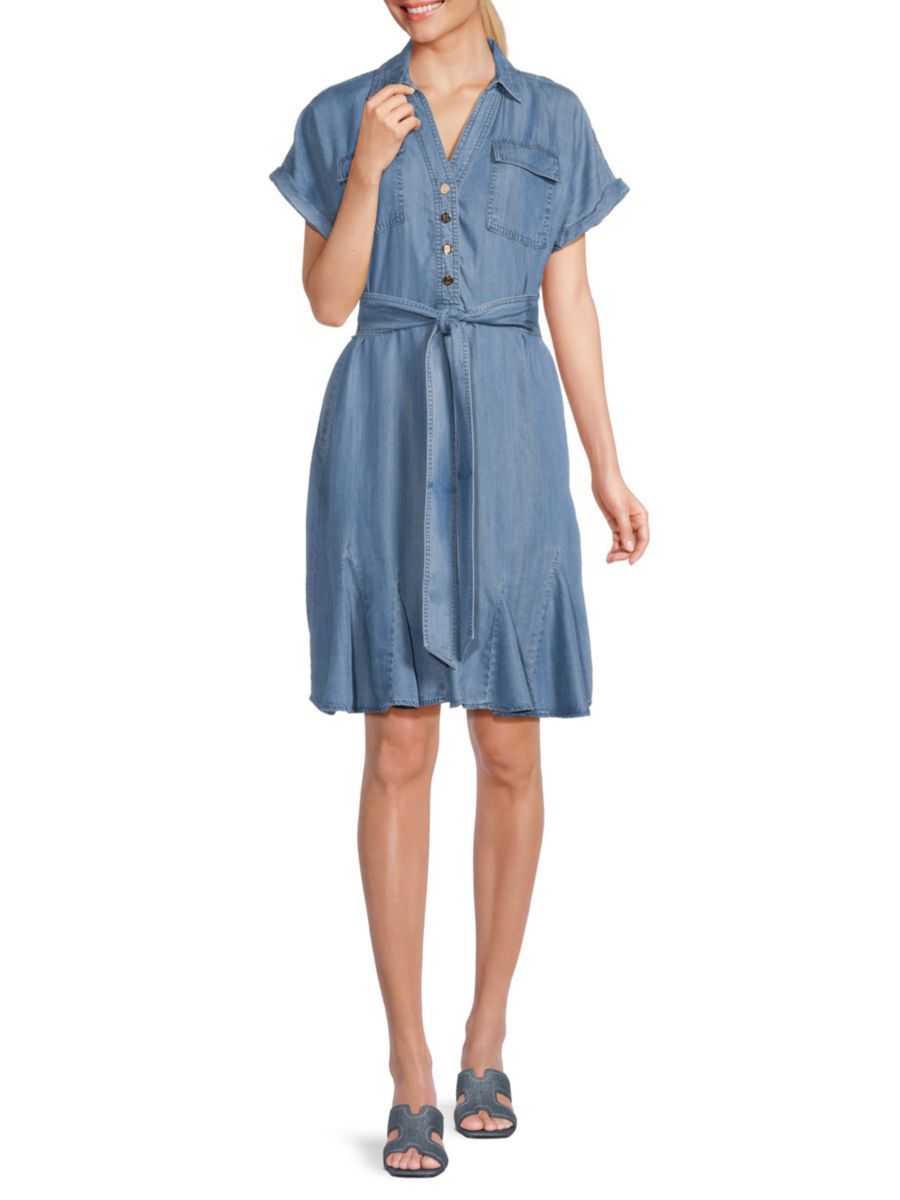 Мини-платье из шамбре с поясом Karl Lagerfeld Paris, синий
Мини-платье из шамбре с поясом Karl Lagerfeld Paris, синий