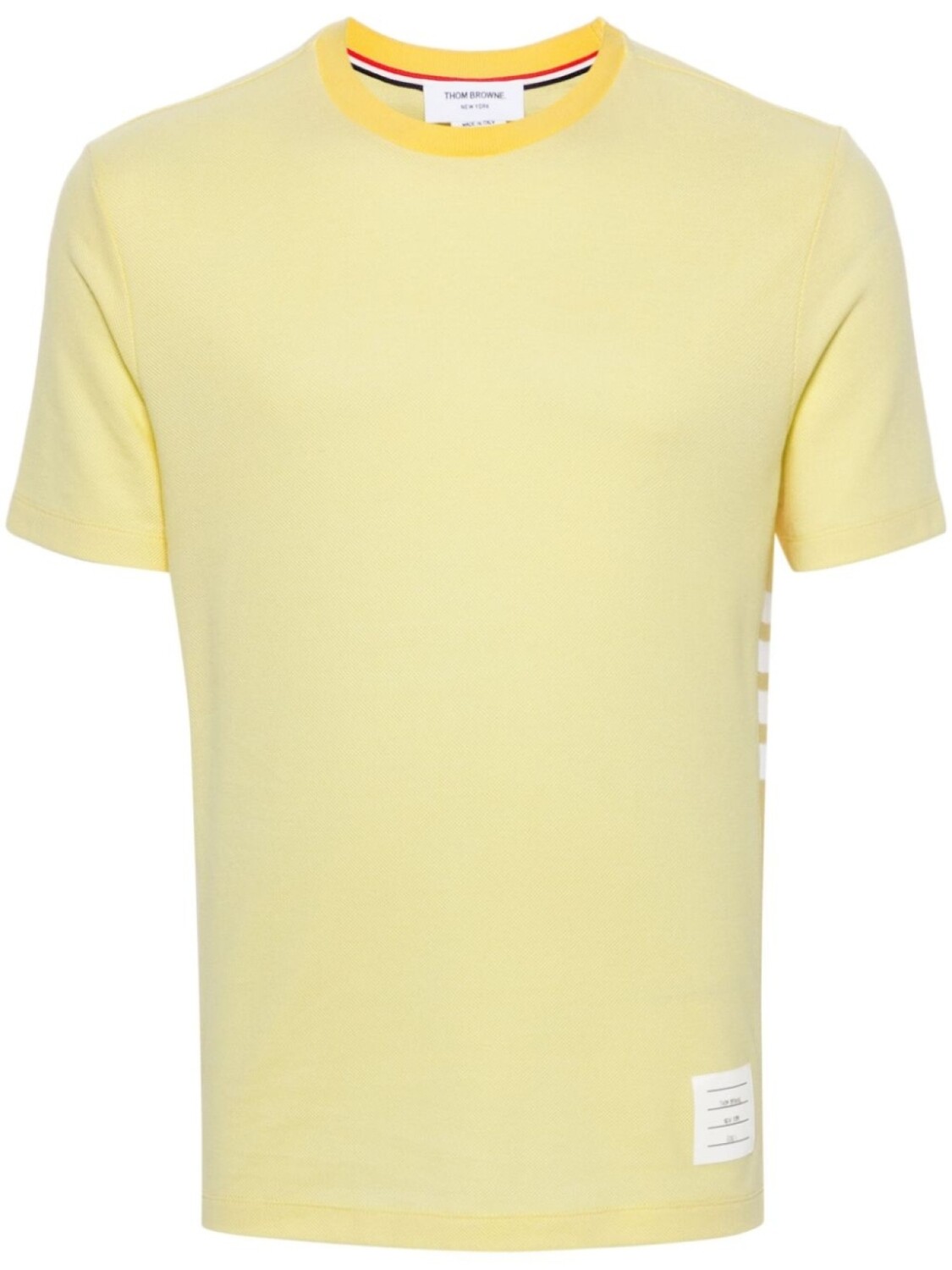 Thom Browne футболка с полосками 4-Bar, желтый 
Thom Browne футболка с полосками 4-Bar, желтый