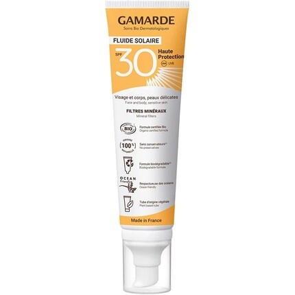 Солнцезащитный флюид высокой защиты Spf30 Organic 100 мл, Gamarde
Солнцезащитный флюид высокой защиты Spf30 Organic 100 мл, Gamarde
