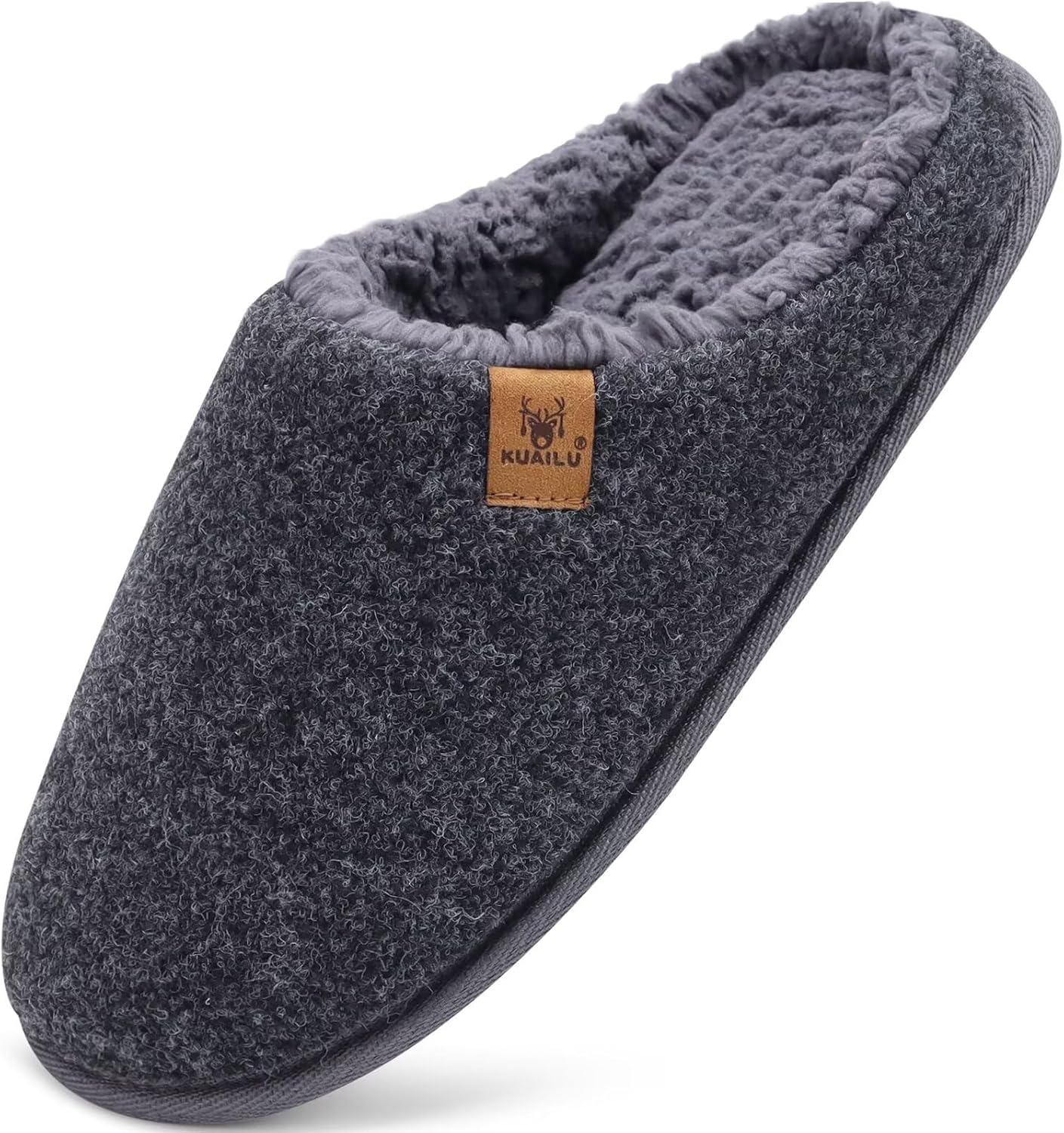 Мужские тапочки KuaiLu с эффектом памяти, с мягкой теплой плюшевой подкладкой, на войлочной подошве, удобные повседневные тапочки для дома с резиновой подошвой для улицы и дома (мужские размеры 7-15), серый
Мужские тапочки KuaiLu с эффектом памяти, с мягкой теплой плюшевой подкладкой, на войлочной подошве, удобные повседневные тапочки для дома с резиновой подошвой для улицы и дома (мужские размеры 7-15), серый