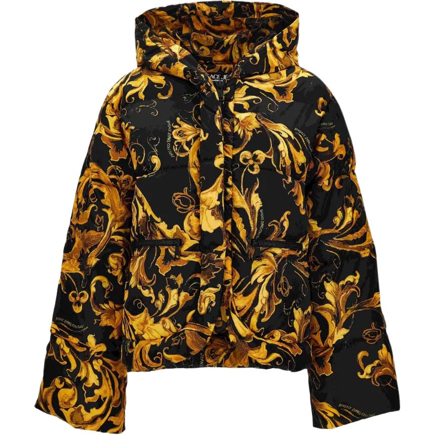 Пуховая куртка с капюшоном и принтом в стиле барокко Versace Jeans Couture, черный
Пуховая куртка с капюшоном и принтом в стиле барокко Versace Jeans Couture, черный