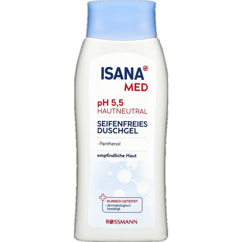 Гель для душа pH 5,5 ISANA, 250 ml 
Гель для душа pH 5,5 ISANA, 250 ml