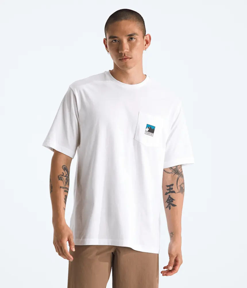 Мужская футболка с логотипом Mountain и карманом The North Face, TNF White
Мужская футболка с логотипом Mountain и карманом The North Face, TNF White