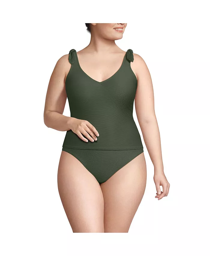 Плюс сайз топ-танкини с завязками на плечах и ребристым фасоном Flutter Lands' End, зеленый
Плюс сайз топ-танкини с завязками на плечах и ребристым фасоном Flutter Lands' End, зеленый