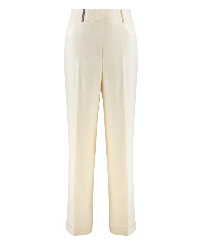 Брюки с подворачивающимися штанинами и карманами Peserico, бежевый
Брюки с подворачивающимися штанинами и карманами Peserico, бежевый