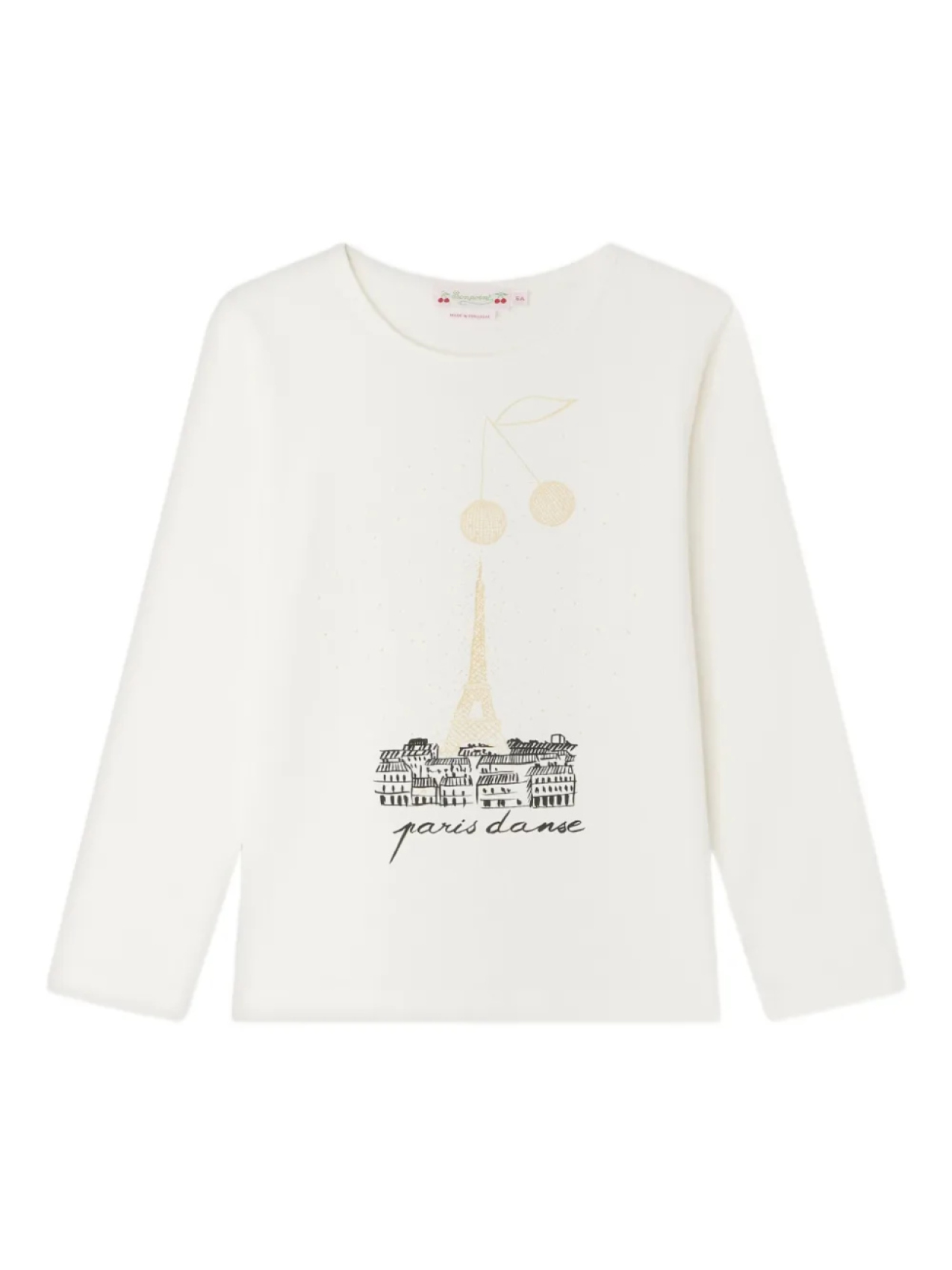 Футболка Bonpoint с изображением Эйфелевой башни и вишни, белый
Футболка Bonpoint с изображением Эйфелевой башни и вишни, белый