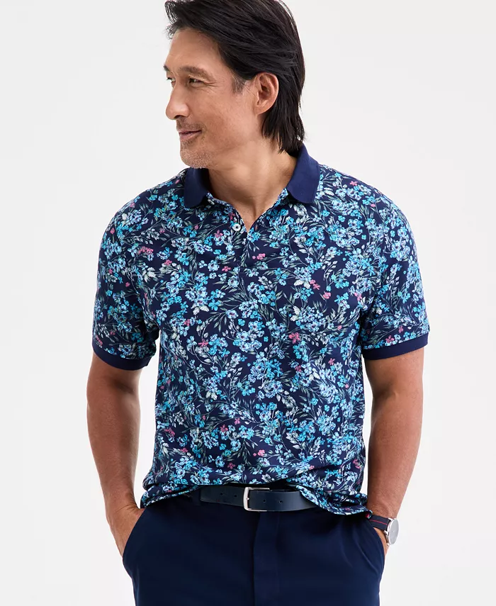 Мужская рубашка-поло Copenhagen Regular-Fit из влагоотводящего эластичного пике с цветочным принтом Club Room, синий
Мужская рубашка-поло Copenhagen Regular-Fit из влагоотводящего эластичного пике с цветочным принтом Club Room, синий