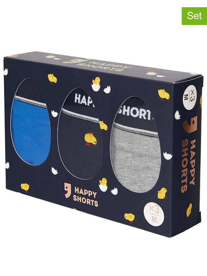 Happy Shorts Комплект из 3 штук: боксерские шорты темно-синего/серого/синего цвета
Happy Shorts Комплект из 3 штук: боксерские шорты темно-синего/серого/синего цвета