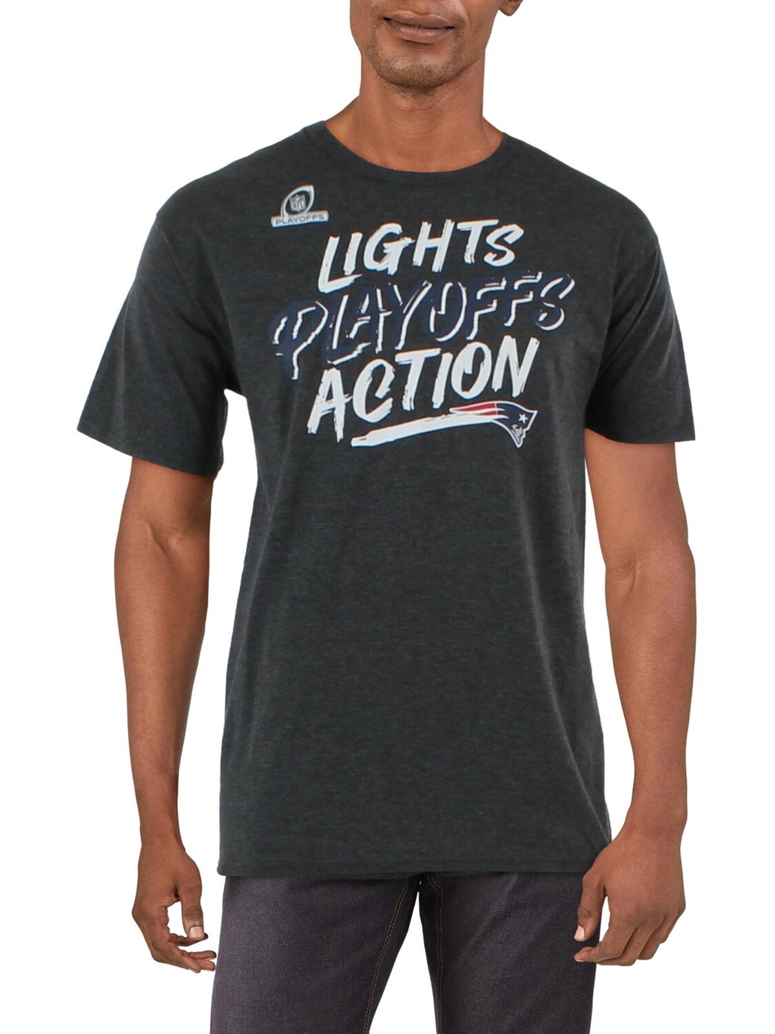 Мужская футболка с круглым вырезом и графикой Lights Playoffs Action НФЛ Football Fanatics, серый
Мужская футболка с круглым вырезом и графикой Lights Playoffs Action НФЛ Football Fanatics, серый