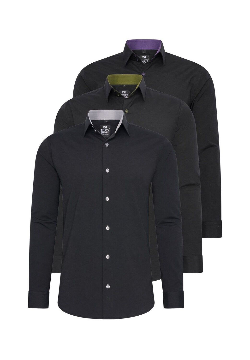 Рубашка (3 шт) с длинными рукавами, приталенного кроя RUSTY NEAL, черный
Рубашка (3 шт) с длинными рукавами, приталенного кроя RUSTY NEAL, черный