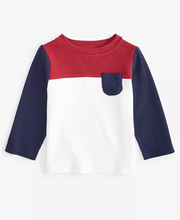 Футболка с длинными рукавами и вафельным узором в стиле колорблок для мальчиков First Impressions, белый
Футболка с длинными рукавами и вафельным узором в стиле колорблок для мальчиков First Impressions, белый