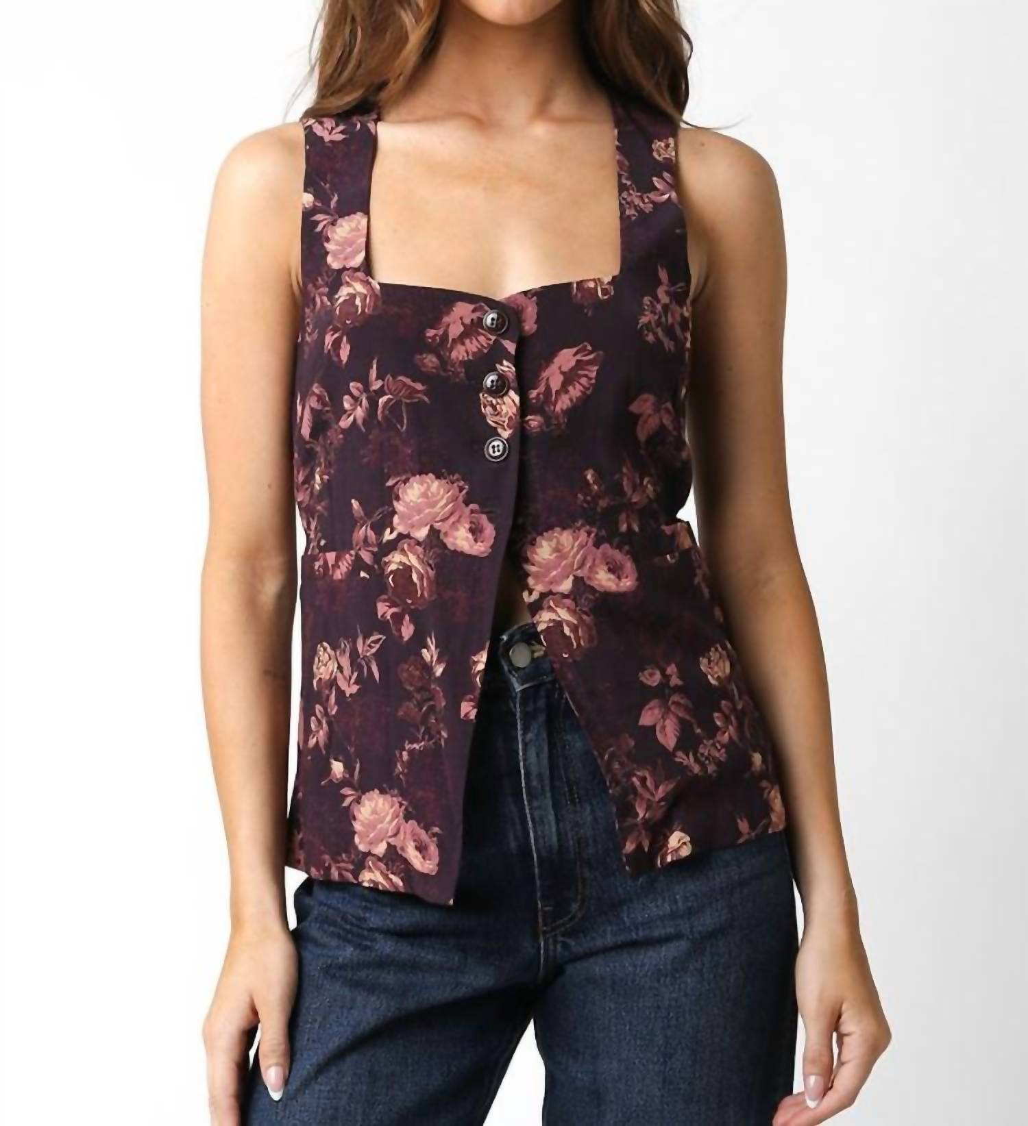 Топ Pamela в коричневом цветочном принте OLIVACEOUS
Топ Pamela в коричневом цветочном принте OLIVACEOUS