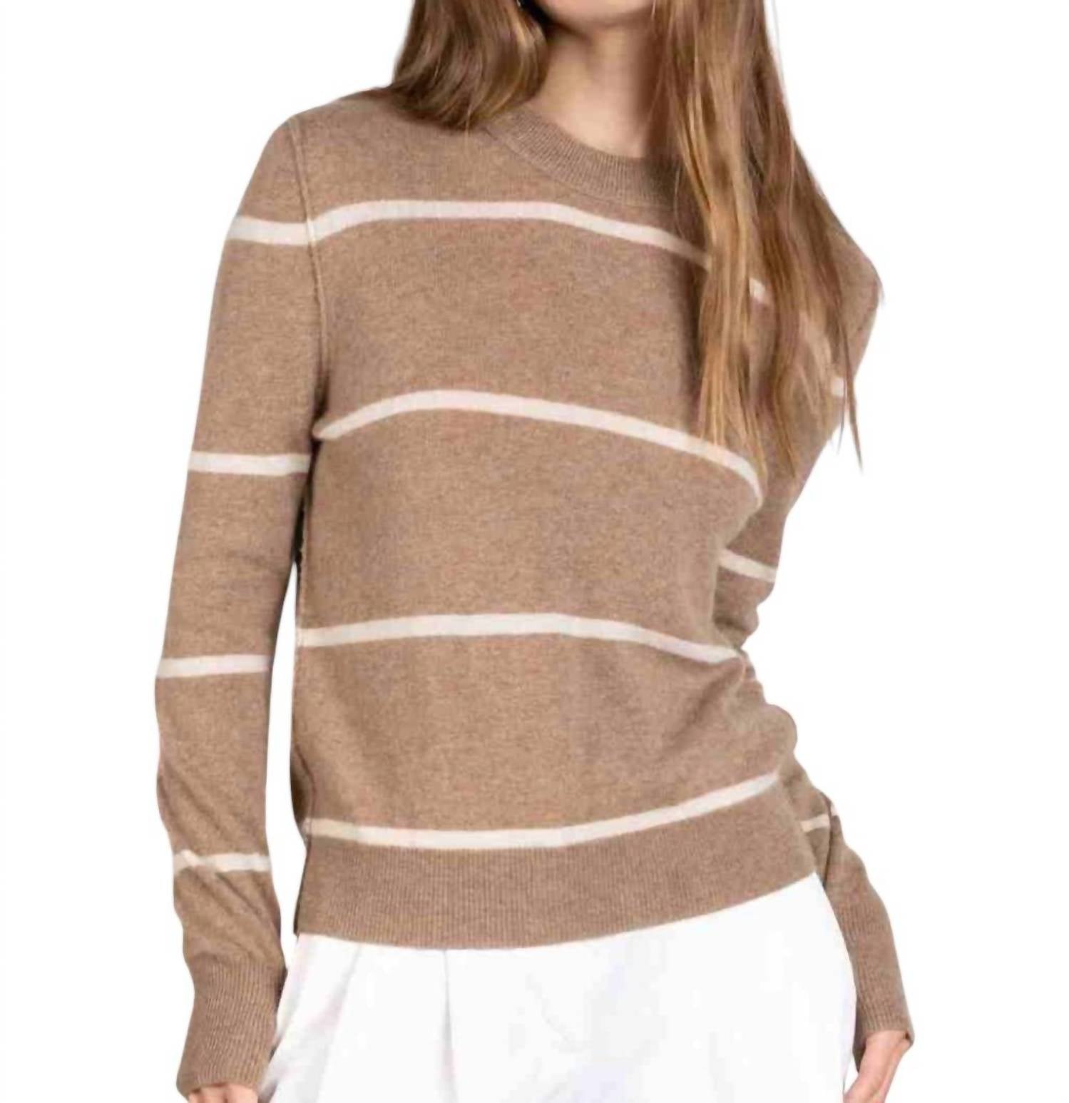 Кашемировый полосатый свитер Syd коричневого цвета ParrishLA
Кашемировый полосатый свитер Syd коричневого цвета ParrishLA