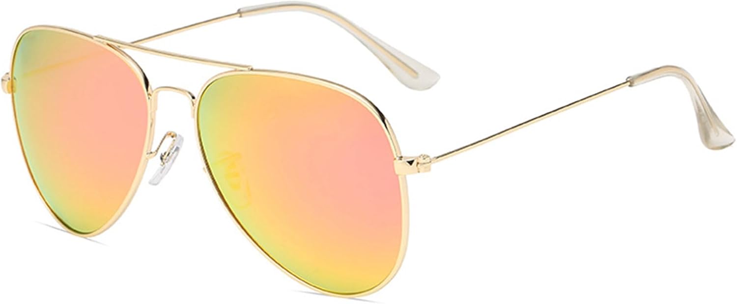 Классические металлические поляризованные солнцезащитные очки для мужчин и женщин, пилотские очки-авиаторы для активного отдыха на природе ALKAHE, Gold Frame Pink Lens
Классические металлические поляризованные солнцезащитные очки для мужчин и женщин, пилотские очки-авиаторы для активного отдыха на природе ALKAHE, Gold Frame Pink Lens