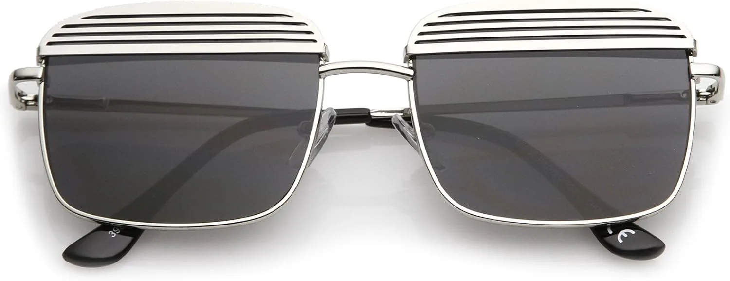 zeroUV — Современные квадратные солнцезащитные очки с ультратонкими дужками и плоскими линзами с металлическим покрытием, диаметр линзы 53 мм, Shiny Silver / Smoke
zeroUV — Современные квадратные солнцезащитные очки с ультратонкими дужками и плоскими линзами с металлическим покрытием, диаметр линзы 53 мм, Shiny Silver / Smoke