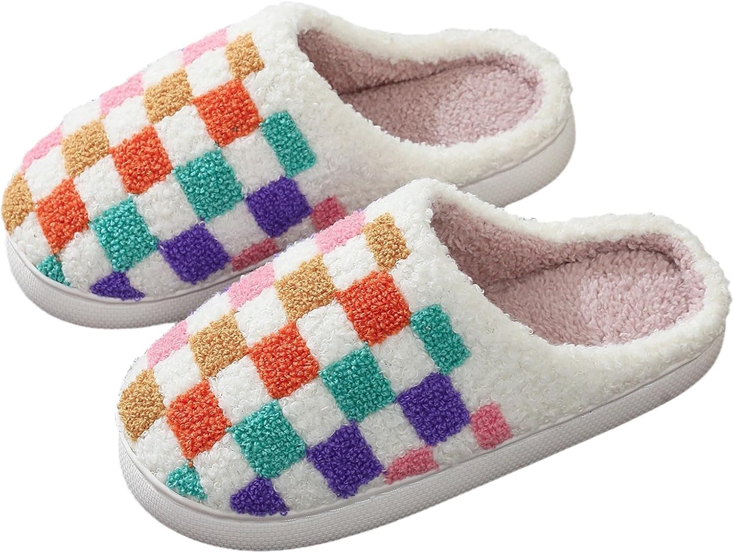 Домашние тапочки на Хэллоуин и Рождество в клетку для женщин и мужчин, мягкие уютные тапочки для дома, с флисовой подкладкой, теплые и пушистые, противоскользящие, зимние, удобные и мягкие, с шерстяной подкладкой Afellicy, Checkered Multicolour
Домашние тапочки на Хэллоуин и Рождество в клетку для женщин и мужчин, мягкие уютные тапочки для дома, с флисовой подкладкой, теплые и пушистые, противоскользящие, зимние, удобные и мягкие, с шерстяной подкладкой Afellicy, Checkered Multicolour