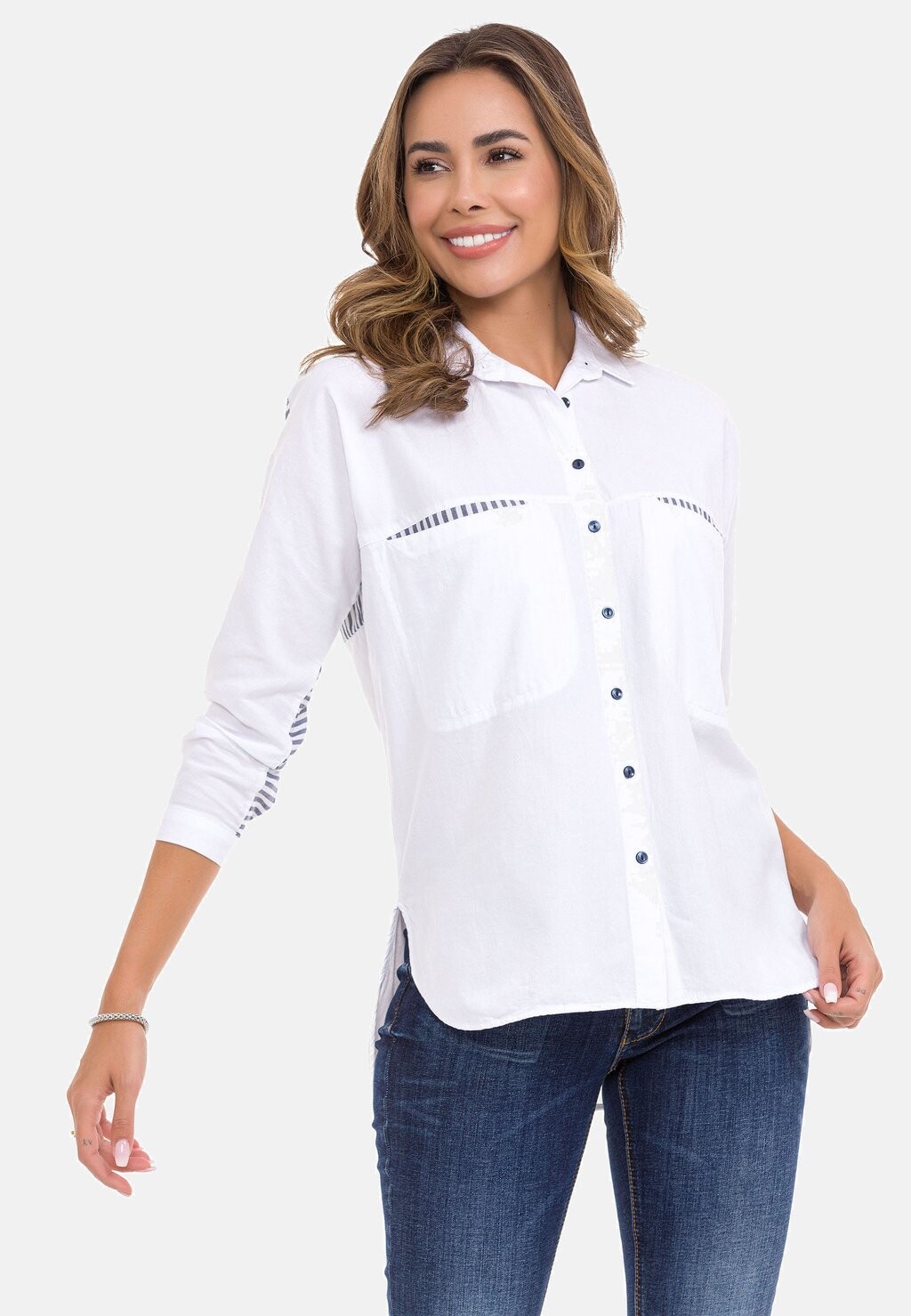 Блузка на пуговицах Cipo & Baxx, белый
Блузка на пуговицах Cipo & Baxx, белый