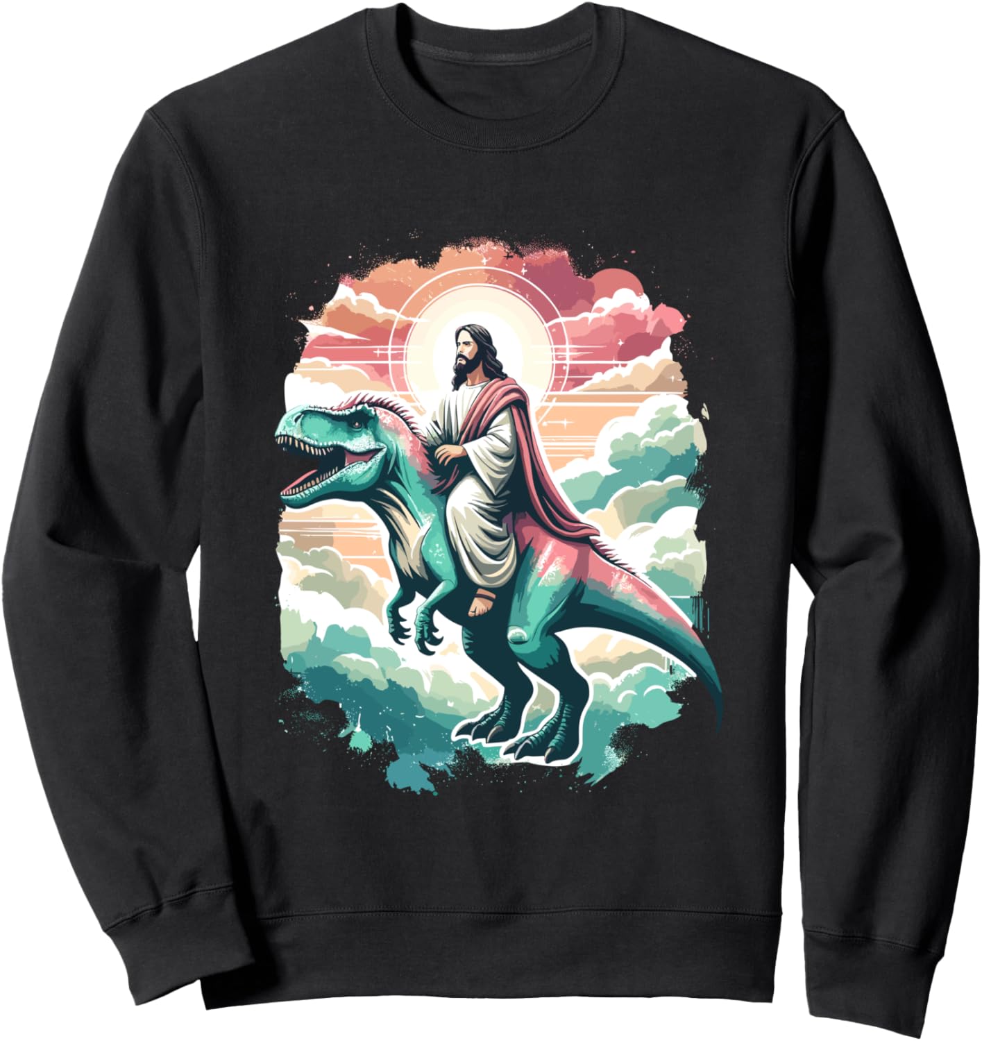 Забавная толстовка с пародией на мем «Иисус верхом на динозавре Тираннозавре Рексе» для верующих Humorous Christian Jesus Prehistoric Dino Riding, черный
Забавная толстовка с пародией на мем «Иисус верхом на динозавре Тираннозавре Рексе» для верующих Humorous Christian Jesus Prehistoric Dino Riding, черный
