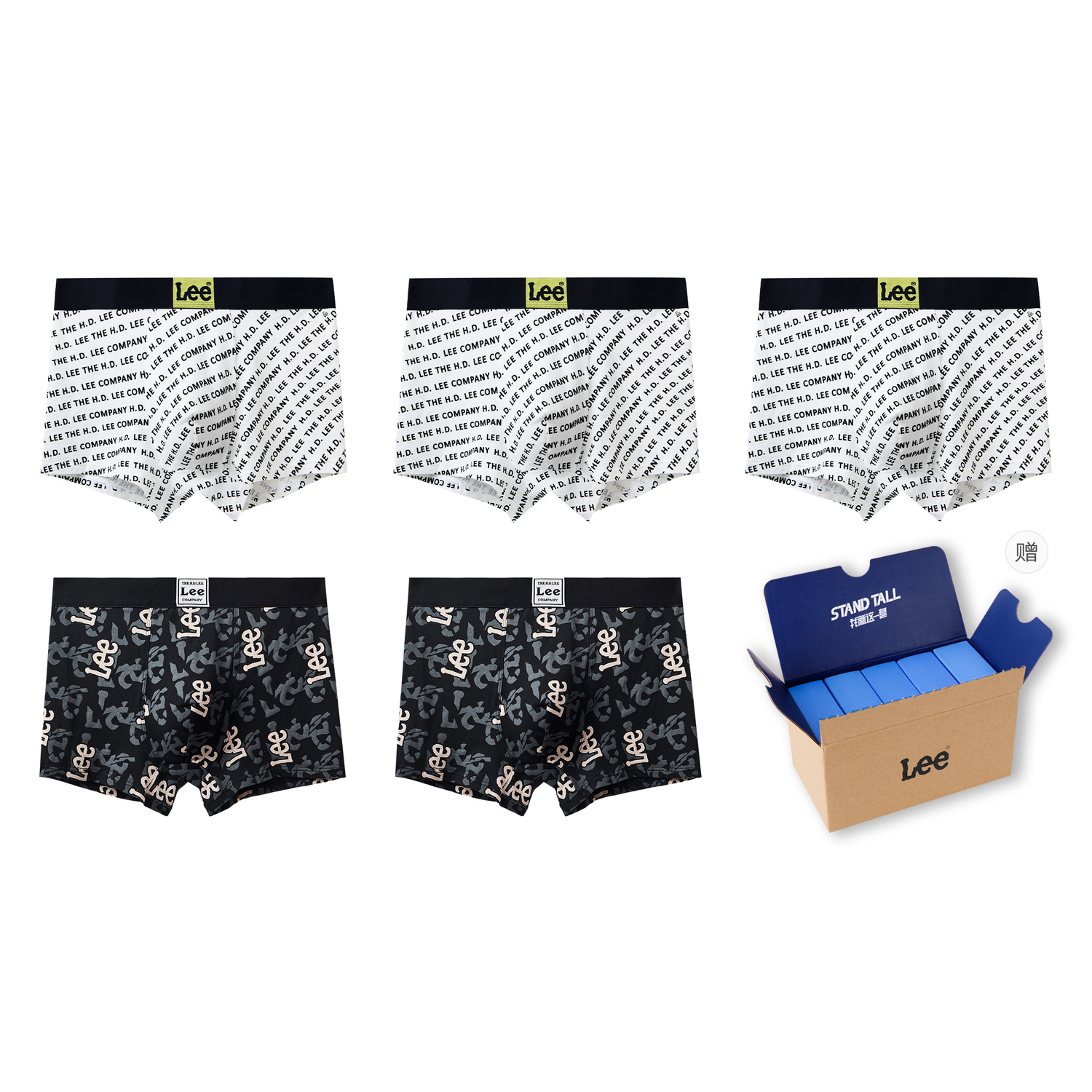 Lee Подарочный набор мужского белья 5 пар
Lee Подарочный набор мужского белья 5 пар