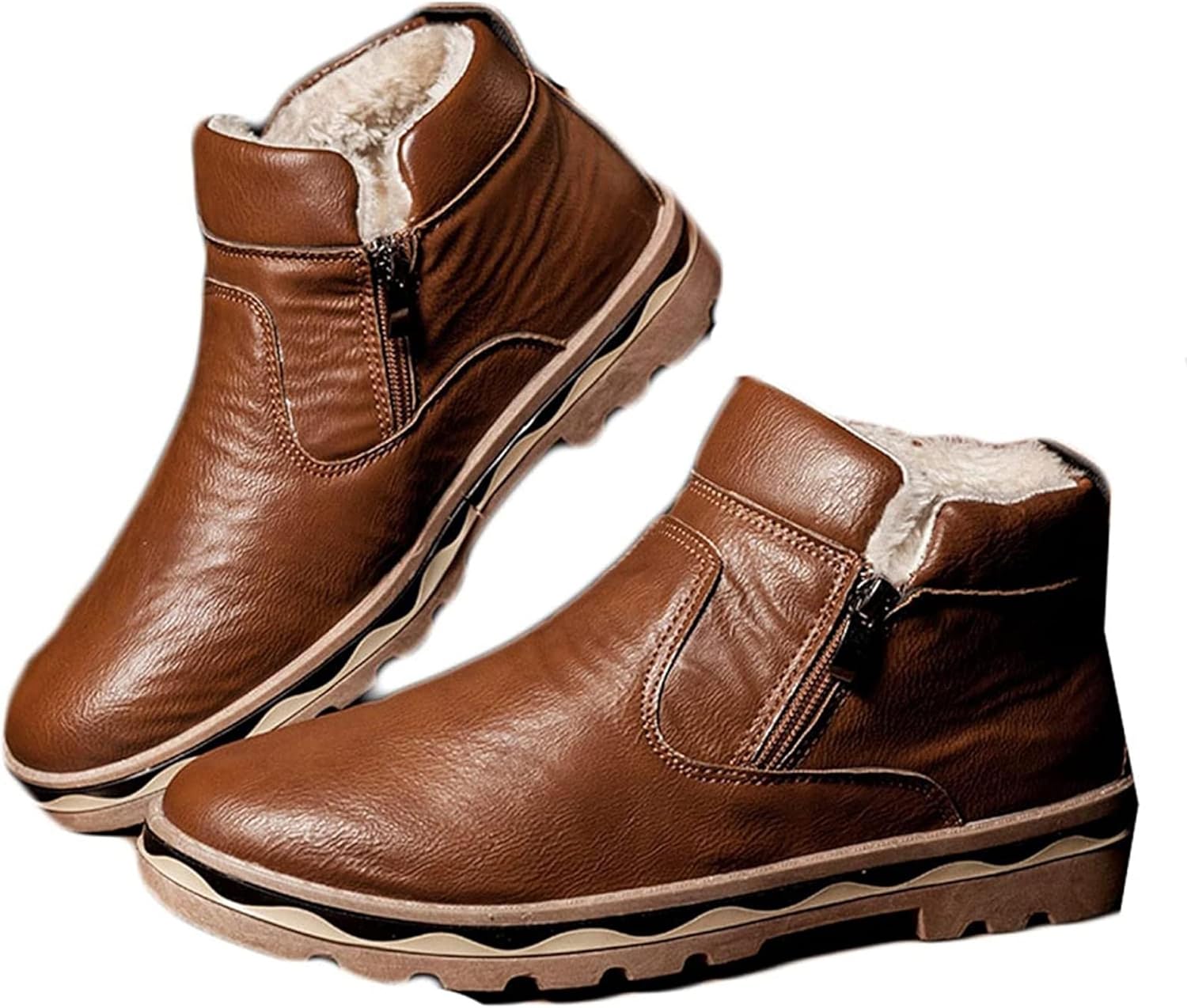 Мужские короткие кожаные ботинки Yiozoi, высокие, с утеплителем из бархата, рабочие, с двойной молнией, ветронепроницаемые, повседневные прогулочные ботинки, противоскользящие, коричневый
Мужские короткие кожаные ботинки Yiozoi, высокие, с утеплителем из бархата, рабочие, с двойной молнией, ветронепроницаемые, повседневные прогулочные ботинки, противоскользящие, коричневый