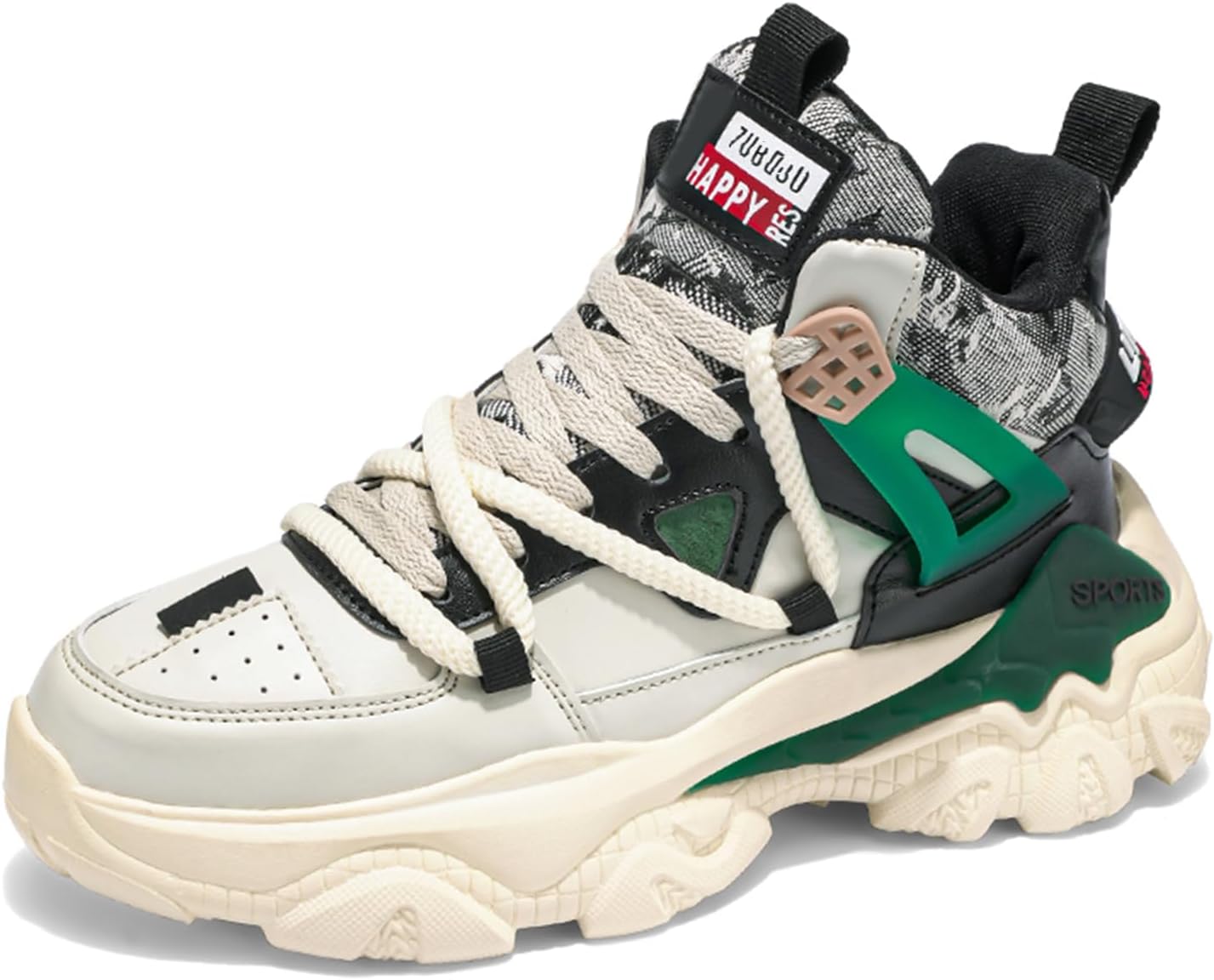 Мужские высокие модные кроссовки с толстой подошвой, повседневные спортивные кеды для тенниса, бега и ходьбы Spwagym, зеленый
Мужские высокие модные кроссовки с толстой подошвой, повседневные спортивные кеды для тенниса, бега и ходьбы Spwagym, зеленый