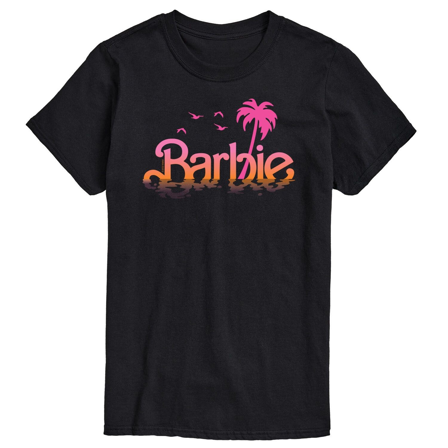 Футболка с логотипом Big & Tall и графическим рисунком, отражающим воду Barbie, черный 
Футболка с логотипом Big & Tall и графическим рисунком, отражающим воду Barbie, черный