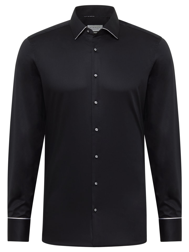 Рубашка Slim Fit черного цвета Eterna
Рубашка Slim Fit черного цвета Eterna