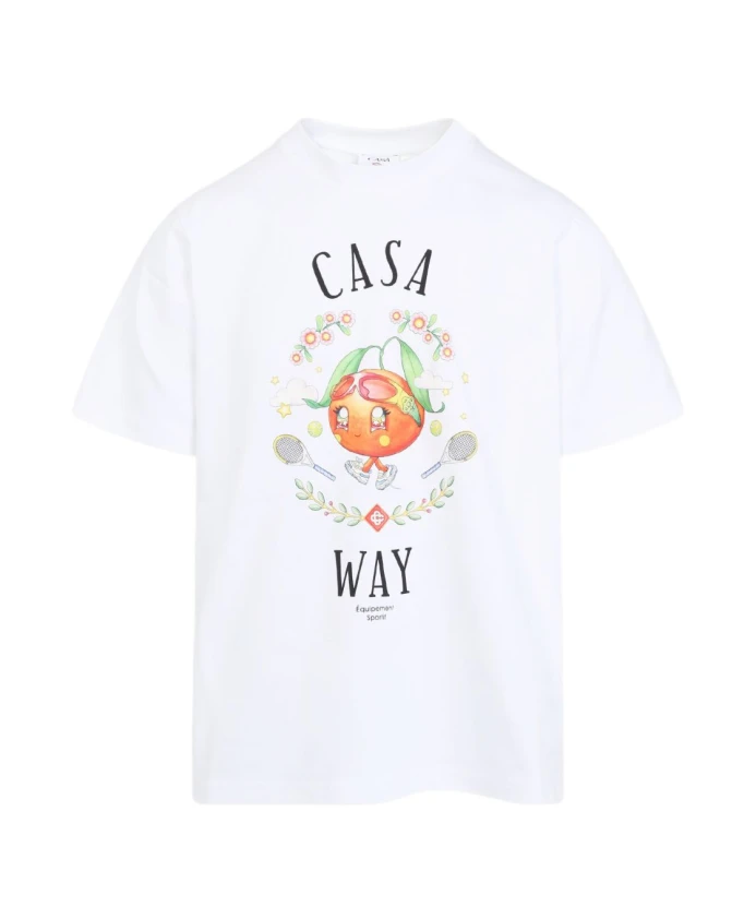 Белая хлопковая футболка для мужчин Casablanca, белый
Белая хлопковая футболка для мужчин Casablanca, белый