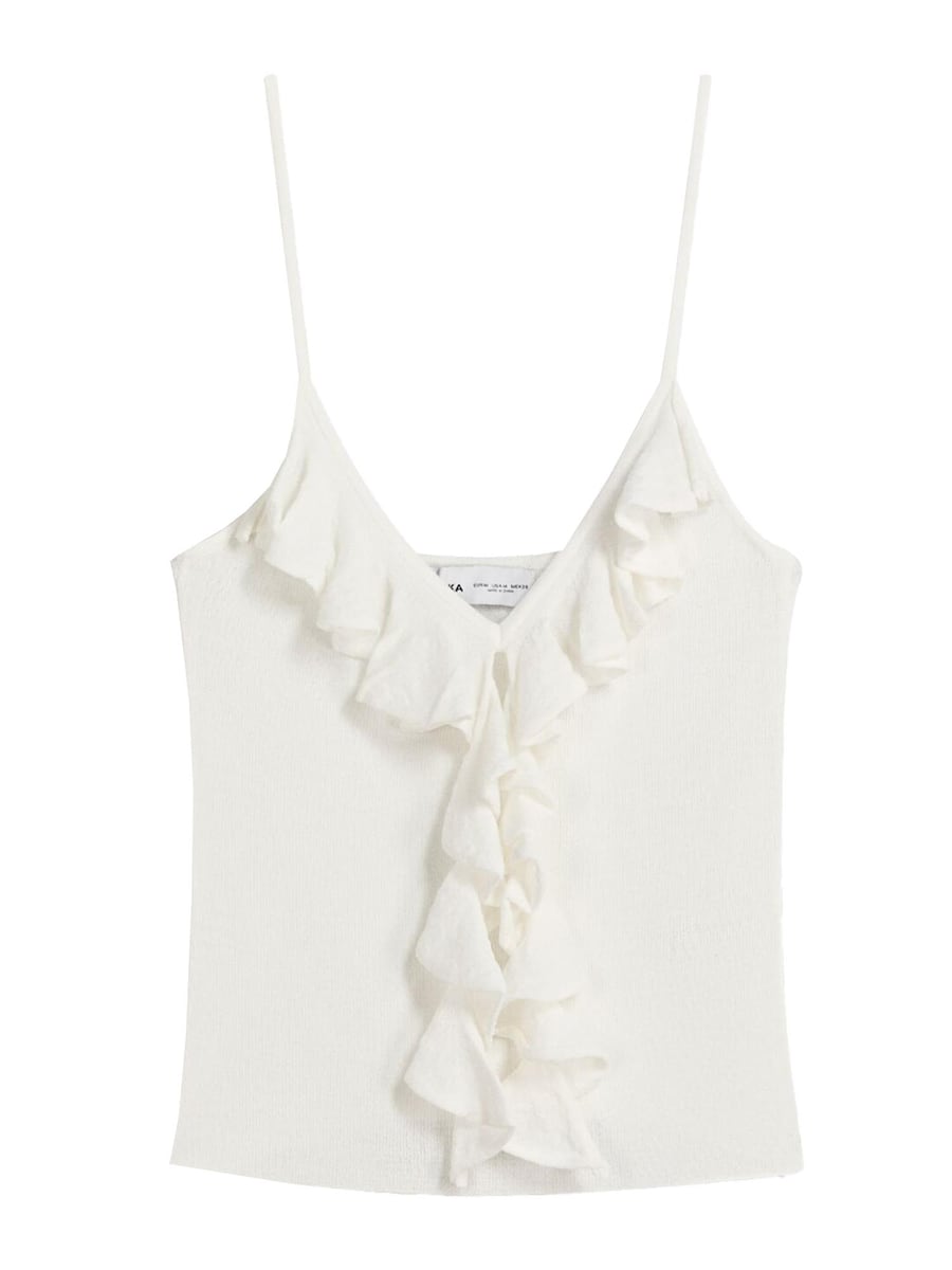 Вязаный топ Bershka, экрю
Вязаный топ Bershka, экрю