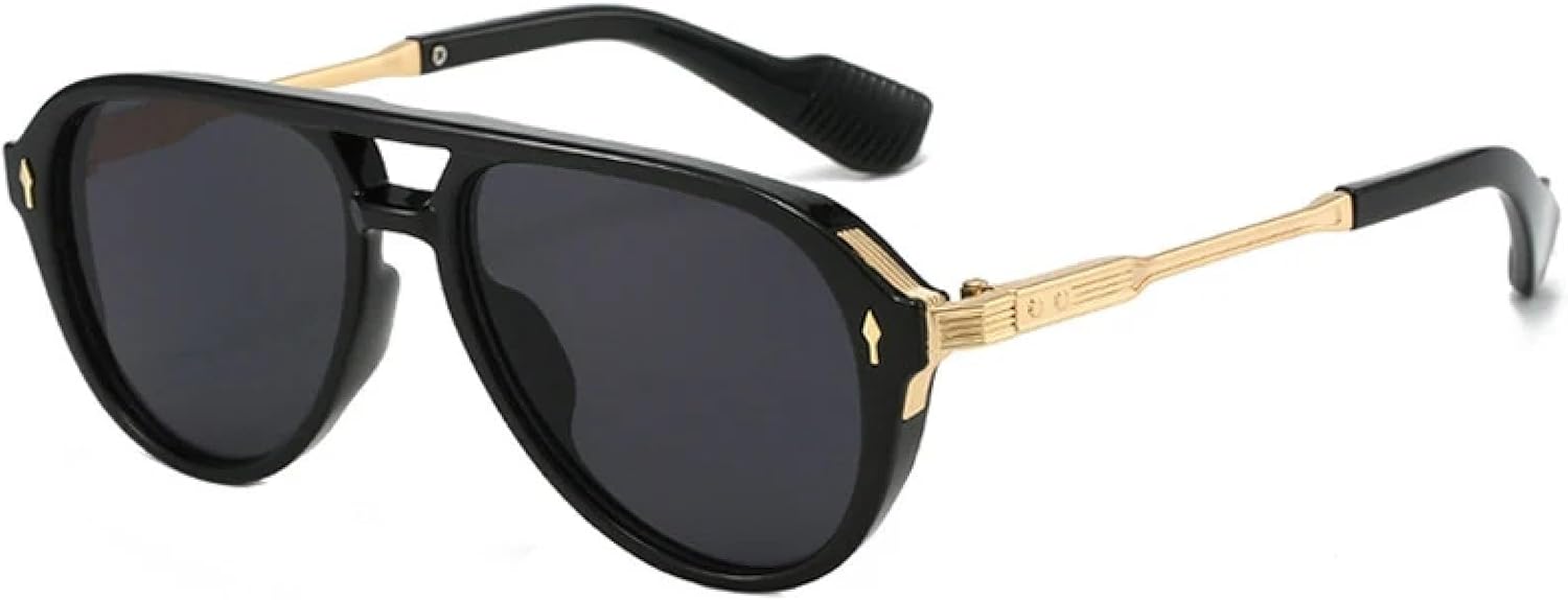 Ретро-солнцезащитные очки с двойной перемычкой для женщин, модные мужские солнцезащитные очки с защитой от УФ-излучения UV400 для занятий спортом на открытом воздухе SZVVBKK, Black Golden Gray
Ретро-солнцезащитные очки с двойной перемычкой для женщин, модные мужские солнцезащитные очки с защитой от УФ-излучения UV400 для занятий спортом на открытом воздухе SZVVBKK, Black Golden Gray